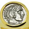 Lifetime Issue Alexander the Great coin in gold men's ring