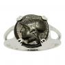 350 -300 BC, Athena bronze coin in white gold ladies ring