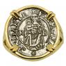 1541 Madonna and Child coin in gold ladies ring