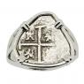 1627 Spanish coin in white gold ladies ring