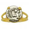 310-282 BC Hercules coin in gold ladies ring