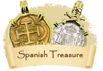 Spanish Shipwreck & Treasure Coins in Gold Pendants
