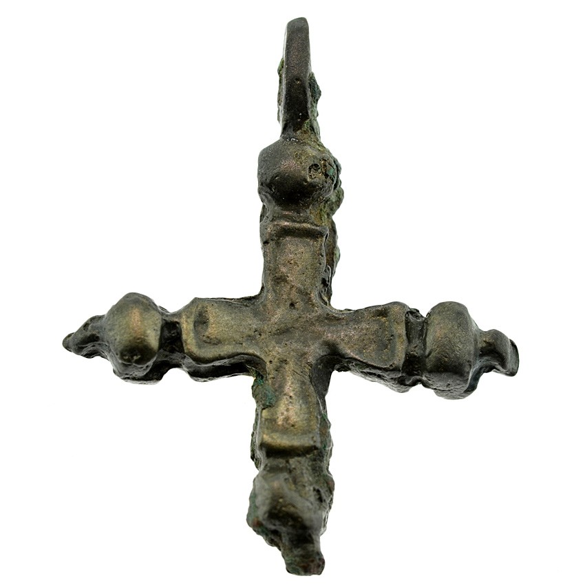 Genuine Middle Ages Byzantine Bronze Cross